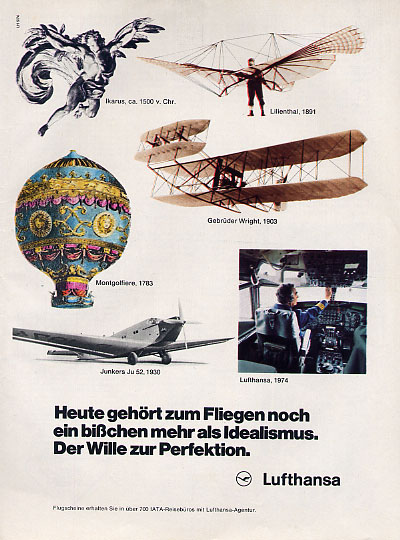 Lufthansa 1974 Fenster schliessen