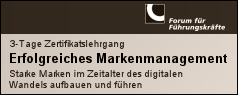 3-tägiger Zertifikatslehrgang "Der Markenmanager"