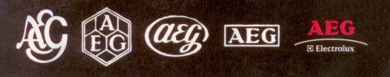 Entwicklung des AEG-Logos seit 1907